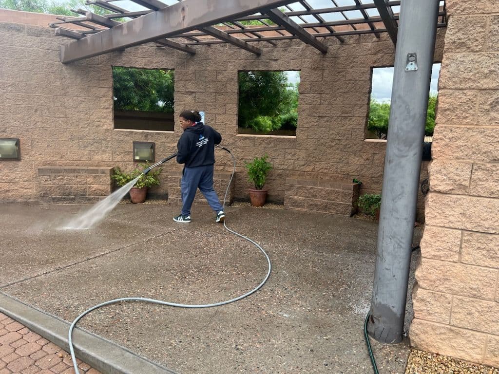 Pressure Washing at the Animal Hospital image